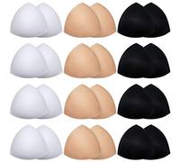 12 pares de insertos de sujetador deportivo triángulo push up sujetador de pecho almohadillas extraíbles - - Medium