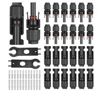 12 Pares MC4 Conectores Solares, Conector Solar Fotovoltaico, Macho/Hembra Conectores de Cable Solar IP67, Conector para Paneles Solares de 2,5 mm²/4 mm²/6 mm² Cable de Extensión MC4