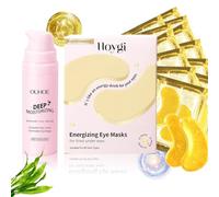 12 Pares Parches Ojos Bolsas y Ojeras,15g Eye Cream,Con Ácido Hialurónico,Mascara Para Los Ojos,Antiojeras,Anti Edad,Hinchazón