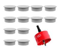 12 Pasacables Escritorio, Ø60mm Pasacables, Pasacables Mesa con Cubierta de Agujero, Pasacables Mesa Oficina Plata, Embellecedor Agujero Mesa, Cables Mesa Pasacables Redondos para USB Alambre, Cable