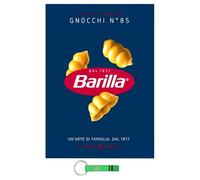 12 pastas barilla gnocchi nº 85, 100% italiana, 500 g, incluye llavero Beni Culinari