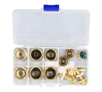 12 PC Set de la válvula de la trompeta Botón de dedo y varilla Exquisita Piezas de válvula de trompeta de concha de abulón para reparar accesorios de instrumentos de latón