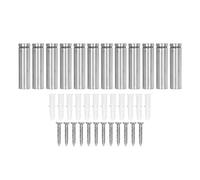 12 PCS 19 x 70 mm Stainless Steel Standoff Screw Kit, Wall Mount Fasteners, Sign Display Hanging Hardware for Photo Panel Table Fixing Office Store