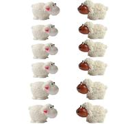 12 Pcs(6male Sheep+ 6mother Sheep) Mini Sheep Figurines Miniatures Home Decor Diy Animals Micro Fairy Garden