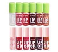 12 Pcs Aceite Labial Gloss Labios Lip Oil Lip Gloss Brillo de Labios Lipgloss Brillo Radiante Duradero Textura Sedosa Y Suave Sin Pegajosidad Hidratación Duradera