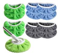 12 pcs Almohadillas Reutilizables para Mopas de Limpieza Suelos Lavables Recambio Mopa Microfibra para Swiffer Sweeper Mop para Tablas de Base de Suelos Duros Verde Azul Gris