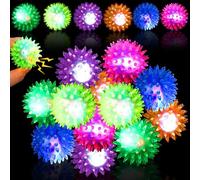 12 PCS Bolas de Erizo Luminosas, Pelotas Erizo con Luz LED, Pelota Sensorial Juguetes Sensoriales, Bolas Brillantes, Premio a Salón de Clases para Niñas Niños Carnavales, Regalo Cumpleaños Niños