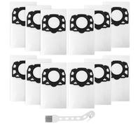 12 PCS Bolsas para Aspiradora Karcher WD4/WD5/WD6/WD5P/WD6P/MV4/MV5/MV6,Compatible con Kärcher 2.863-006.0,Bolsas de aspiradora KFI 487,Con un cepillo