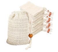 12 Pcs Bolsas para Jabon, Bolsas de Jabón para Jabón Sólido, Bolsa de Jabón, Bolsa Jabon de 100% Algodón Sisal Natural, Bolsita de Jabón Solido con Cordón para Jabon Champu Solido Ducha