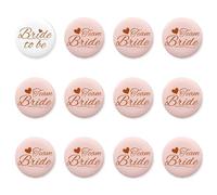 12 Pcs Chapas Alfileres Despedida de Soltera, Chapas Team Bride Despedida de Soltera, Kit Accesorios Novia y Amigas, Decoraciones Boda Fiestas, Complementos para Equipo de la Novia (A)