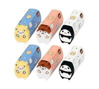 12 Pcs,creative Cute Cartoon Long Strip Cutable Pencil Eraser,panda Sheep Cat Stationery Gift