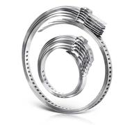 12 Pcs CV Abrazaderas Junta Homocinetica, Abrazaderas de Engarce de Botas de Eje de Transmisión Auto Ajustables 25-50 mm y 50-120 mm para Juntas Homocineticas de Acero Inox para Botas de CV Coches