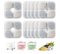 12 Pcs Filtros Fuente Gatos Compatible con Catit Pixi Fonte de Agua para Gato, Filtros De Fuente Cuadrada Gatos con Activado, Resina y Tela No Tejida, Filtro de Repuesto para Gato Fuentes
