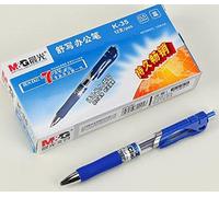 12 pcs M & G K-35 0,5 mm Roller Gel bolígrafo retráctil escritura suave, color azul