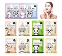 12 Pcs Mascarilla Facial Mascarillas Faciales Mascarilla Facial Niña Mascarillas Faciales Para Niñas Fácil De Llevar Hidratación Profunda Apto Para Todo Tipo De Piel