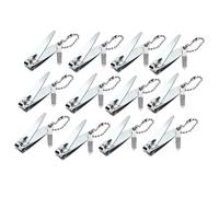 12 Pcs Nail Clippers for Fingernails by YWQ - Swing Out Nail Cleaner/File - Popular Gifts for Men & Women - Best Sharp Stainless Steel Clipper - Wide