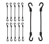 12 Pcs para Pulpos Elasticos con Ganchos, 10 cm Cuerdas Elásticas de Sujeción, Tensora Tensores Elásticos de Goma, Expansores con Gancho para Camping Remolque Lonas Tienda de Campaña Coche