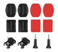 12 Pcs Soporte para Casco de Cámara Kit,Almohadillas Adhesivo de Montaje,Soporte Casco,Plana y Curvada Montura Pegatinas Compatible con GoPro Hero Session,4,3,3+,2 y Otras Cámaras de Acción