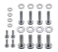 12 Pcs Tornillos M4 M6 M8 Con 12 Pcs Arandelas, Tornillos Y Arandelas De Acero Inoxidable Tornillos Y Arandelas Para Tv Universales Tornillos Para Tv De Cabeza Redonda