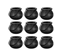 12 Pcs Witch Cauldron Black Little Witch Trick Or Treat Candy Holder Halloween Candy Bucket