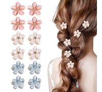 12 Pedazo Mini Pinzas para Cabello,Pinzas para Cabello PequeñAs Pinzas para Cabello con Flores para Mujeres, NiñAs