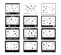 12 pegatinas de borde de película ancha compatibles con cámara instantánea FujiFilm Instax Wide EVO/400/300/210/200