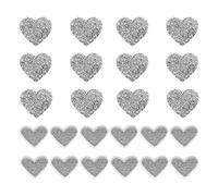 12 Pegatinas De Diamantes De Imitación De Amor y 12 De Tela, Parches Decorativos Bordados, De Costura, Adecuados Para Ropa, Bolsos, Etc.