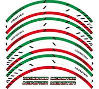 12 Pegatinas Reflectantes para Llanta De Motocicleta para Ducati Monster 1200SR 695 696 796 1100 1100S 797 821 795 S4R S6