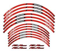 12 Pegatinas Reflectantes para Llantas De Motocicleta KLR650 KLR 650 1987-2023 Borde de la Etiqueta engomada(Color 6)
