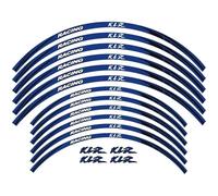12 Pegatinas Reflectantes para Llantas De Motocicleta KLR650 KLR 650 1987-2023 Borde de la Etiqueta engomada(Color 2)