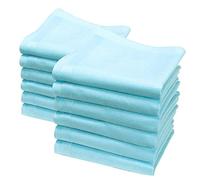 12 Pequeños pañuelos de color sólido - Modelo Lilliput - 23 centimetros (Azul cielo)