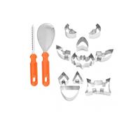 12-Piece Pumpkin Carving Kit Stainless Steel Stencils Halloween Decorations Easy to Use DIY Jack-O'-Lantern Carving Tools for Pumpkin Art Party
