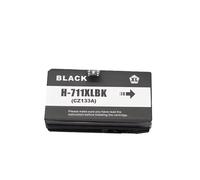 12 Pieces Compatible For H-*0P 711XL 711 H-*0P711 Ink Cartridge Full with For D-signJet T120 T520 Printer(1PCS Black)
