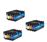 12 Pieces Compatible For H-*0P 711XL 711 H-*0P711 Ink Cartridge Full with For D-signJet T120 T520 Printer(3 Set)