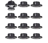 12 pièces Italiana Ferramenta Régulateur de hauteur pour perçage de pot de Ø 30 mm, réglage en hauteur 10 mm, capacité de charge 175 kg par pièce, pieds réglables avec patins de sol Pieds de meubles