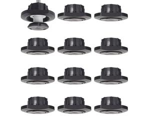 12 pièces Italiana Ferramenta Régulateur de hauteur pour perçage de pot de Ø 30 mm, réglage en hauteur 10 mm, capacité de charge 175 kg par pièce, pieds réglables avec patins de sol Pieds de meubles