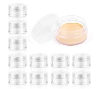 12 Piezas 5g Botes Pequeños de Plastico, Envases para Cosmeticos, Contenedor de Cosméticos, Recipientes Vacíos Redondos con Tapa, Recipientes Plástico para Cremas, para Bálsamo Labial, Loción, Crema