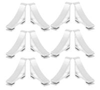 12 Piezas Abrazadera del Congelador de Aluminio Plata, Soporte | Instalación a Presión, Apoyo Duradero, para Rack de Refrigerador y Vitrinas de Organización