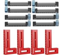 12 Piezas Abrazaderas De Esquina，Sargentos Carpintero De 90°,Giratoria Ajustable，áNgulo Recto Tipo L Para EbanisteríA, Marcos De Fotos, ConstruccióN De Puertas Y Ventanas (rosa)