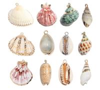 12 Piezas Accesorios de Joyería Conchas Marinas para Pendientes