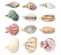 12 Piezas Accesorios de Joyería de Conchas de Plástico
