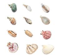 12 Piezas Accesorios de Joyería Shell de Conchas Decorativas