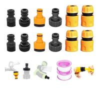 12 Piezas Accesorios Manguera Jardin Kit de Conector 1 Pulgada 1/2 Pulgada 3/4 Pulgada, FORMVERSITY Plástico Adaptador Grifo Manguera Conector Manguera, Garden Hose Connector Hose Connector