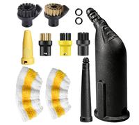 12 piezas accesorios para limpiador de vapor Kärcher SC1 SC2 SC3 SC4 SC5, juego de cepillos de vapor incluye boquilla de mano, boquilla alargada, boquilla curvada, cepillo redondo pequeño, paño de