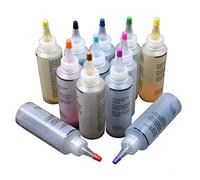 12 piezas Accesorios permanentes Pinturas textiles Un paso Jacquard Colorido Tie Dye Kit tela no tóxica Decoración de tela de graffiti de graffiti