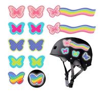 12 Piezas Adhesivos Reflectantes, Pegatinas Reflectantes Bici Mariposa,Cintas Reflectantes Kit para Moto,Pegatina Reflectante Bicicleta Reflectores Bicicleta para Cochecitos,Sillas de Ruedas,Scooter