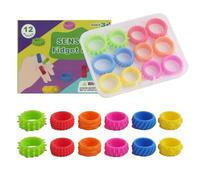12 piezas anillo antiestrés para niños, anillos Fidget seguros, antiestrés, juguete de alivio de estrés, juguetes de silicona para el dedo, antiestrés, niño Fidget Toys, para TDAH autismo autismo aula