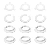 12 Piezas Anillos Adaptadores de Pantalla de Lámpara E27 a E14, Anillo Adaptador Convertidor de Plástico E14 Portalámparas Anillo Reductor de Repuesto para Soporte de Lámpara Adaptar Pantallas