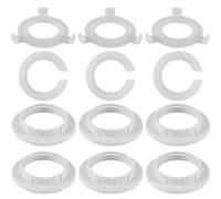 12 Piezas Anillos Adaptadores de Pantalla de Lámpara E27 a E14, Anillos Convertidores de Plástico, Convertidor de Anillo Portalámparas E14, Anillo Reductor para Portalámparas Adaptar Pantallas