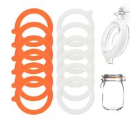 12 Piezas Anillos de Goma para Conservas, Juntas de Silicona de Repuesto, 95 X 73 mm, Juntas de Goma Para Tarros de Vidrio, Anillos de Sellado Para Botellas, Adapta a Tarros de Albañil